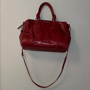 Miu Miu Red Vitello Shine bag